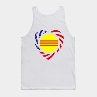 Vietnamese (South) American Multinational Patriot Flag (Heart) Tank Top